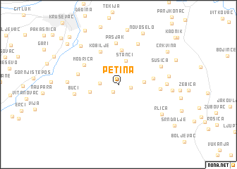 map of Petina