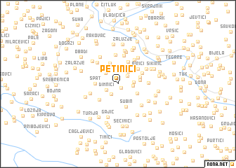 map of Petinići
