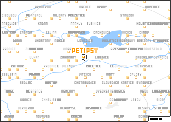 map of Pětipsy