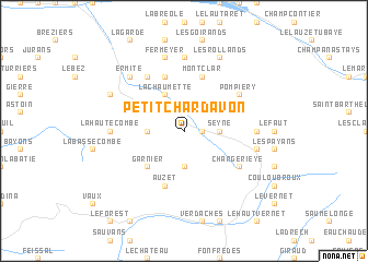 map of Petit Chardavon