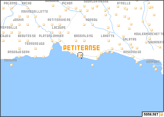 map of Petite Anse
