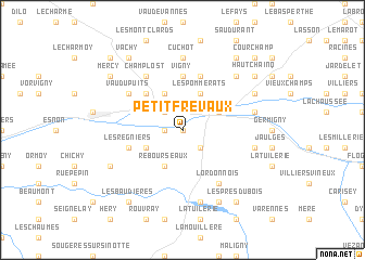 map of Petit Frévaux