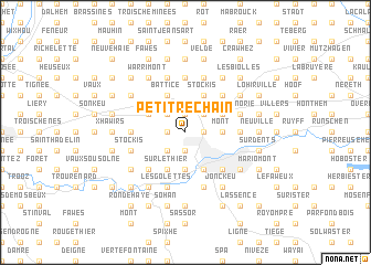 map of Petit-Rechain