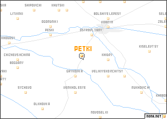 map of Petʼki