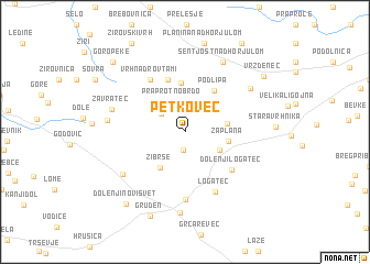 map of Petkovec