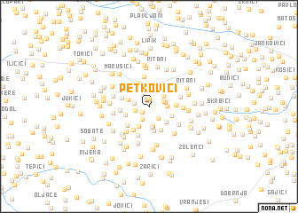 map of Petkovići