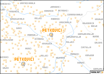 map of Petkovići