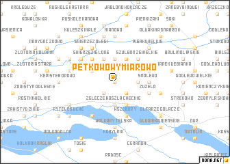 map of Pętkowo Wymiarowo