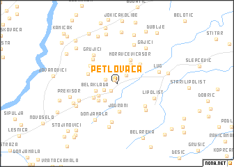 map of Petlovača