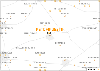 map of Petőfipuszta