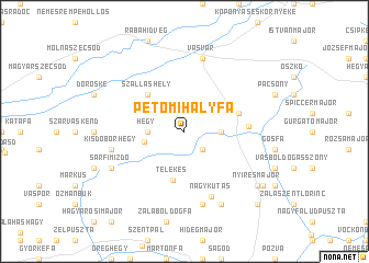 map of Petőmihályfa