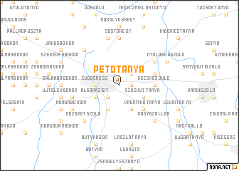 map of Petőtanya