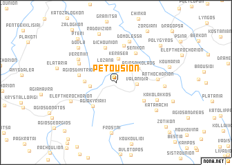 map of Petoúsion