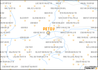 map of Peťov