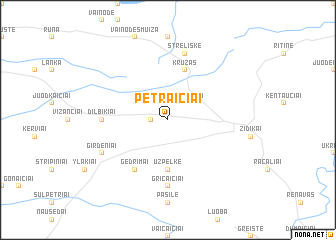 map of Petraičiai