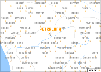 map of Petrálona