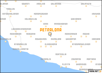 map of Petrálona