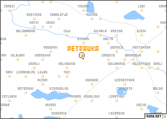 map of Petrauka