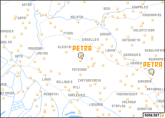 map of Pétra