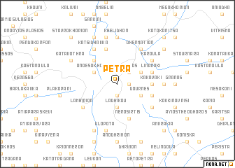 map of Pétra