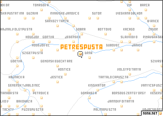 map of Petrespusta