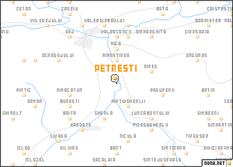 map of Petreşti