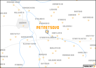 map of Petretsovo