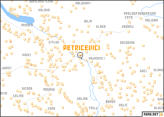 map of Petričevići