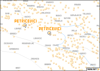 map of Petričevići