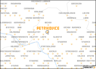 map of Petříkovice