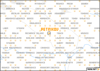 map of Petříkov