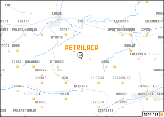 map of Petrilaca