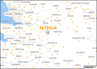 map of Petrinje