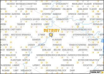 map of Petříny