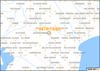map of Petrítsion