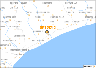 map of Petrizia