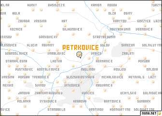 map of Petřkovice