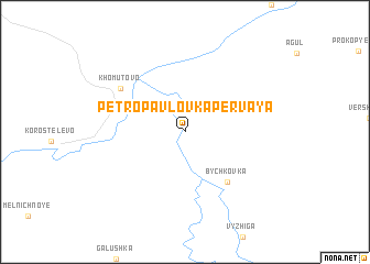 map of Petropavlovka Pervaya