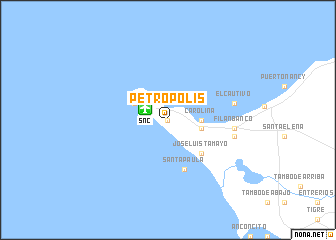 map of Petrópolis