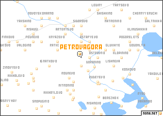 map of Petrova Gora