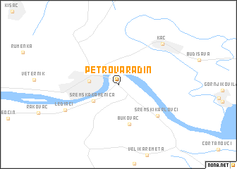 map of Petrovaradin