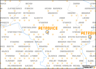 map of Petrovice