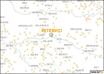 map of Petrovići