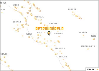 map of Petrovo Vrelo