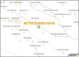 map of Petro-Yevdokiyevka