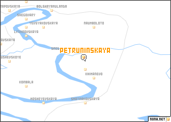 map of Petruninskaya