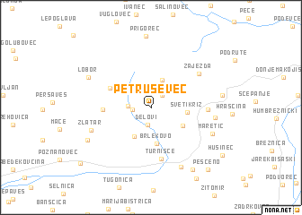 map of Petruševec