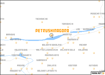 map of Petrushina Gora