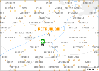 map of Petřvaldík