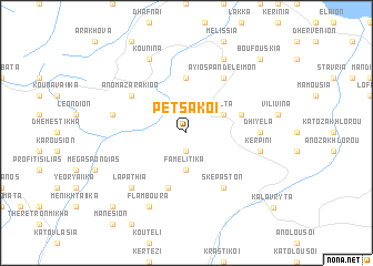 map of Petsákoi